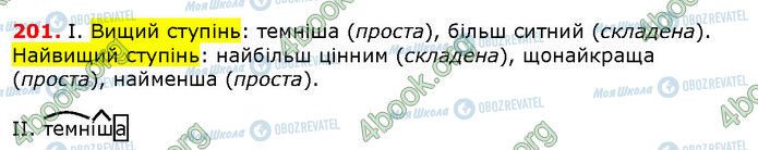 ГДЗ Українська мова 6 клас сторінка 201